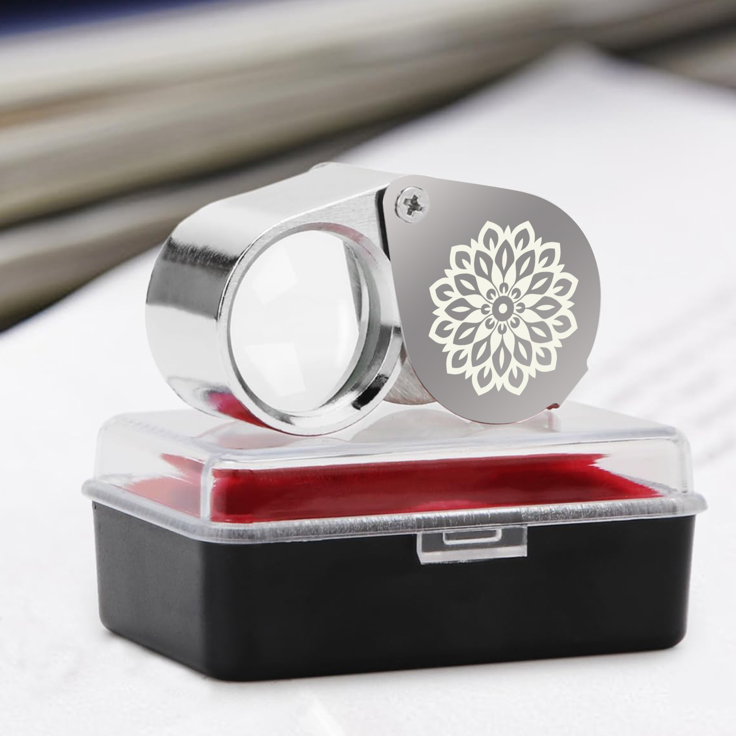 Crystal Star Cluster Pocket Jewelry Loupe Magnifying Glass